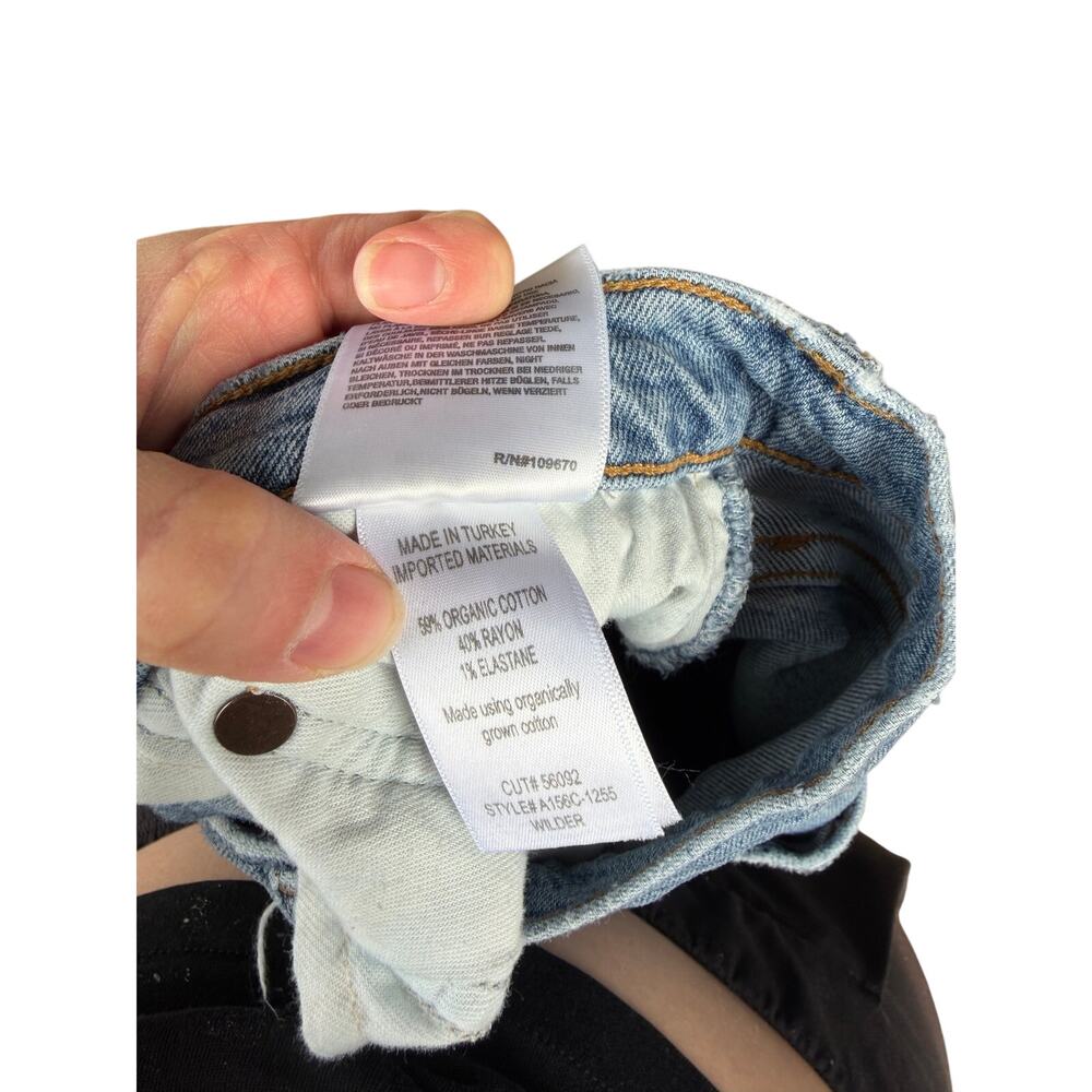 AGOLDE Wilder Mid Rise Comfort Straight Leg Jeans Light Wash Size 28 A156C - Picture 6 of 8